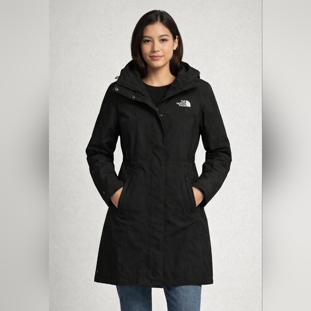 The North Face HyVent Hooded Rain Jacket Womens XS Black